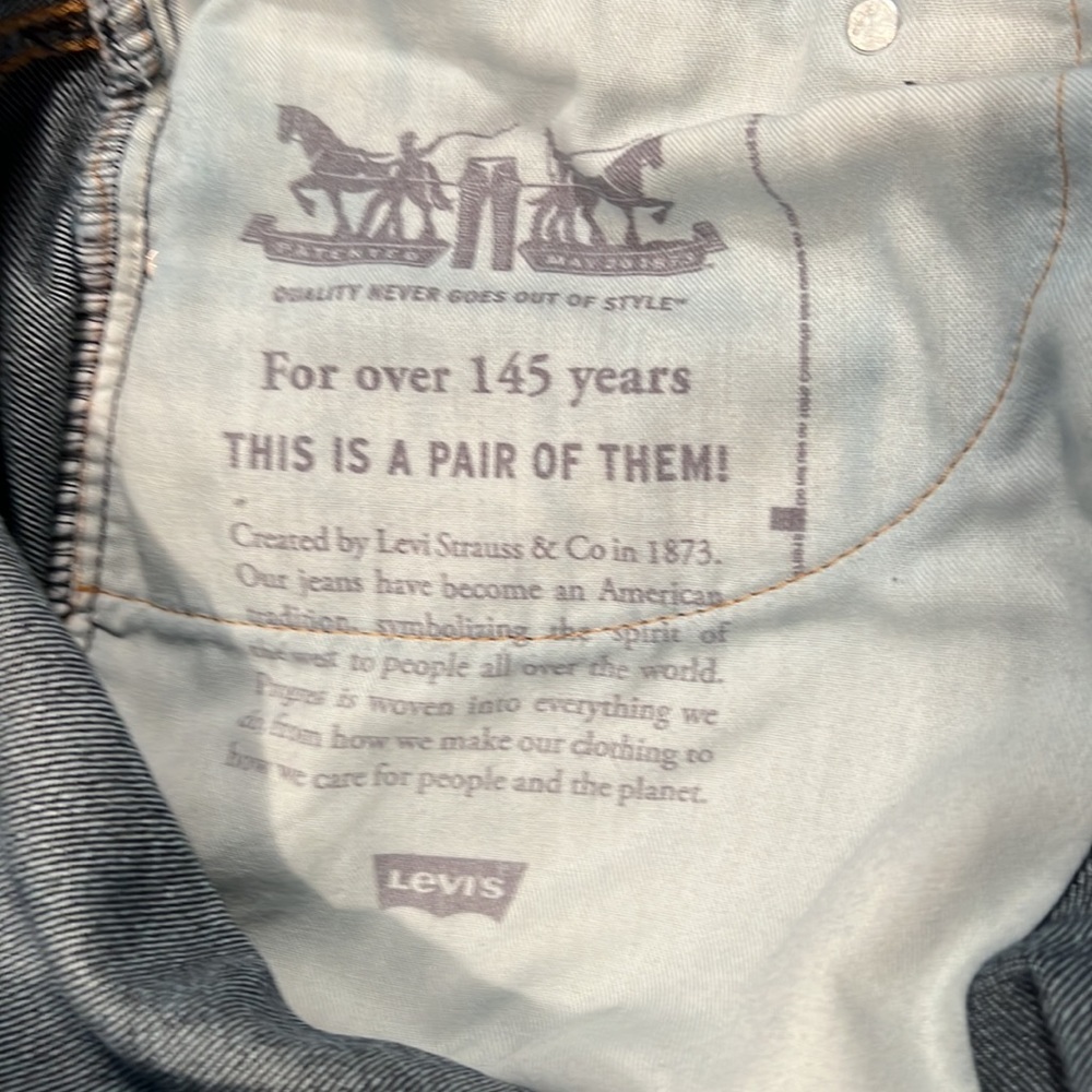 Levi 505 Jeans Size 42/30 Dark Blue Denim - Picture 5 of 7